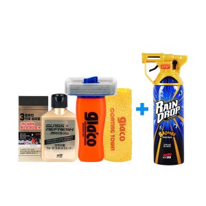 소프트99 고성능 유리 유막제거제 G73+발수코팅제 DX+레인드롭 바주카 증정