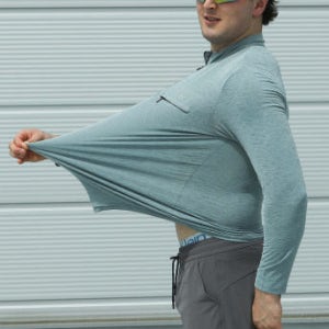 MOLEX 모렉스 여름 남성 솔라 쿨 스판 긴팔 집업 등산 티 기능성 작업복 상의 티셔츠 328