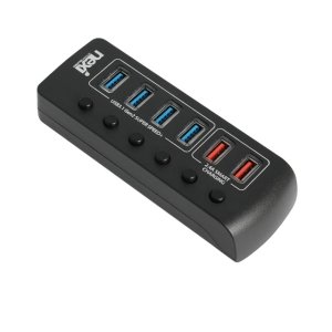 [NEXI] 넥시 USB허브 유전원 C타입 USB3.1 6포트 개별스위치 NX1234