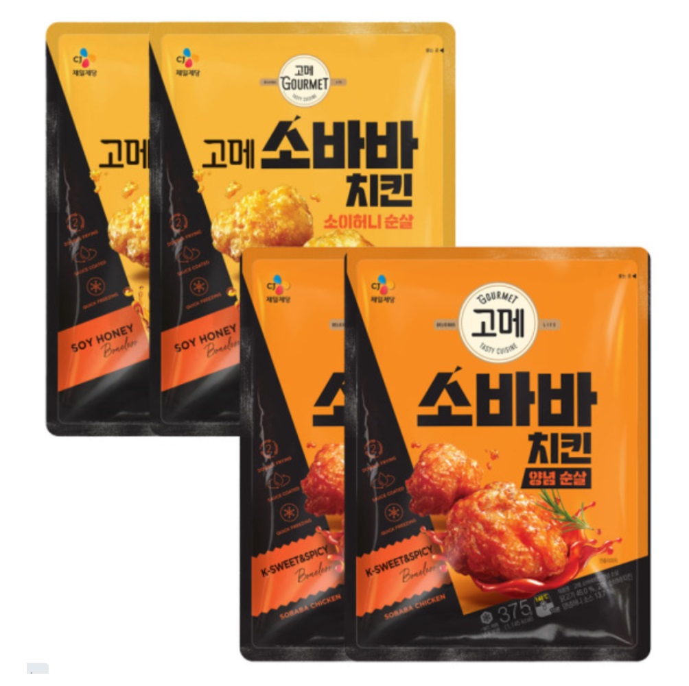 [고메 소바바치킨] 양념 순살 375g