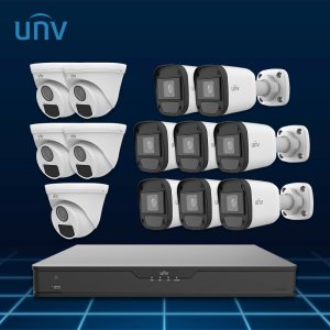 유니뷰 210만화소 카메라13대(실내5+실외8) 16채널 CCTV 자가설치 자유구성세트