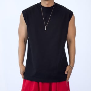 파시엔시아 와이드숄더 오버핏 나시 메쉬 남자 망고 골지나시 런닝 머슬핏 민소매 레이어드 탱크탑