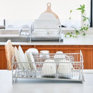 공감스토어 식기건조대 스텐304 설거지 싱크대 선반 그릇 정리대 1단 가로형