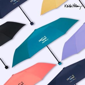 튼튼한 키스해링 뉴 8K 퍼피 3단 수동우산 미니 경량우산