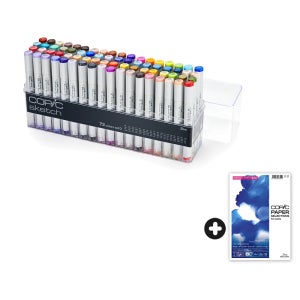 코픽 스케치마카 72색 세트 D /디자인마카 + 알콜 잉크 아트지 A4