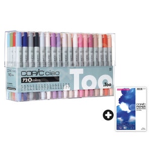 코픽 마카 챠오마카 72색 세트 B /디자인마카 + 알콜 잉크 아트지 A4