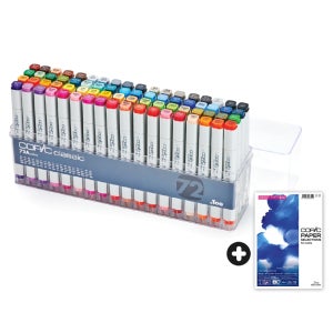 코픽 마카 클래식마카 72색 세트 A /디자인마카 + 알콜 잉크 아트지 A4