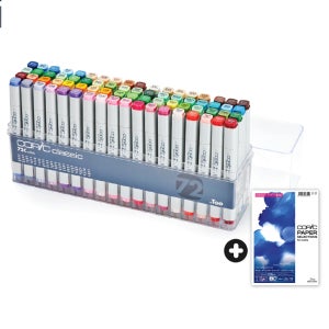 코픽 마카 클래식마카 72색 세트 C /디자인마카 + 알콜 잉크 아트지 A4