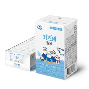 키즈텐밀크 성장기 어린이 초유 1등급A 원유 멸균 우유 140ml (24개)