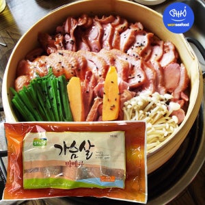 훈제오리 가슴살 바베큐 900g (180gx5개) 실속형 손질 바비큐 캠핑 구이 해다온