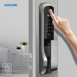 코콤 무타공 지문인식 도어락 현관문 푸시풀 스마트 도어락 이중잠금 카드키 셀프 설치 교체