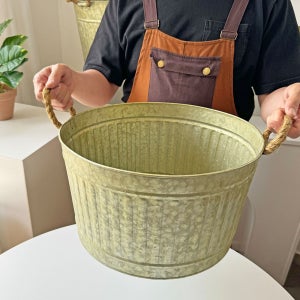 대형 아이스버켓 양철바스켓 와인 맥주 쿨러 칠러 철제바스켓 (S)
