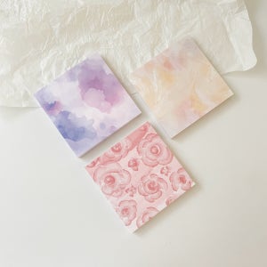 위오린 정사각 무지개 배경지 떡메모지