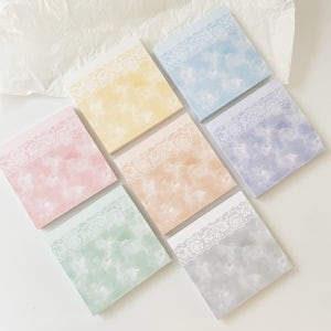 위오린 정사각 잉크 레이스 배경지 떡메모지