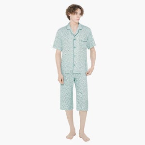 NRG1019 BYC 인견 남자 반팔 홈웨어 잠옷 상하 세트