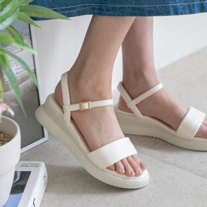 분홍코끼리 (구름경량창) 하루종일 쿠션 웨지샌들(4cm)