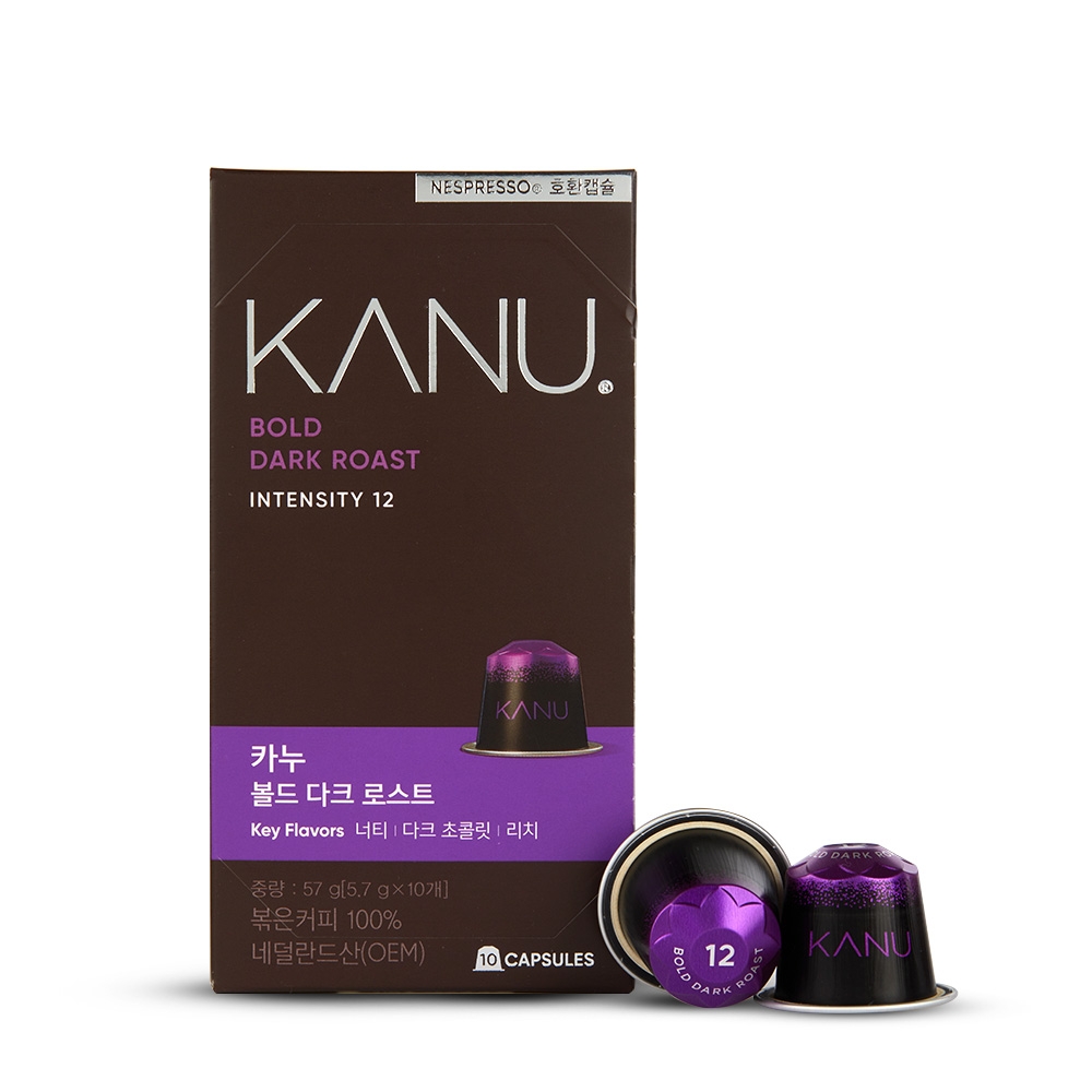 카누 볼드 다크 로스트 10개입 (1개) 네스프레소 호환 캡슐 커피 견과류 대량 구매