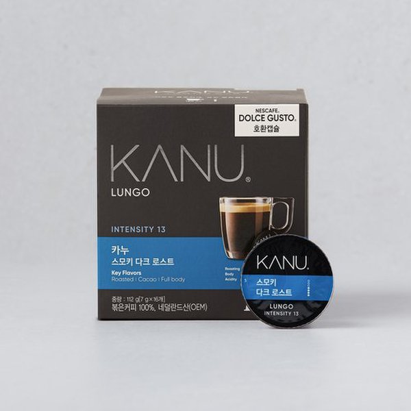 카누 스모키 다크 로스트 16개입 (1개) 네스프레소 호환 캡슐 커피 풀바디 대량 구매