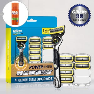질레트 2024 프로쉴드 옐로우 파워 핸들 1입 & 면도날 7입+[증정]미니젤