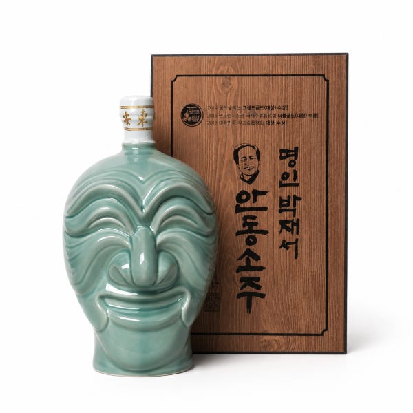 [고급 보자기 증정] 박재서명인 안동소주 45도 양반탈 800ml (전용 케이스 ,쇼핑백 포함)