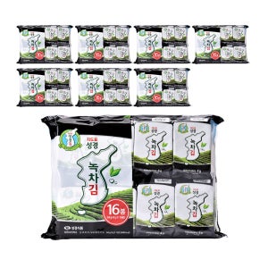 [성경김본사] 녹차 도시락김 4g 16개입, 8개