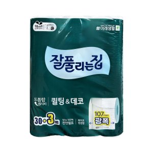 케이에이치커머스 잘풀리는집 퀼팅&데코 33m 3겹 24롤x1팩