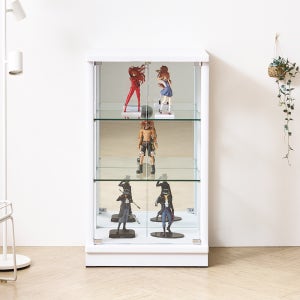 빌바오 3단 600 화이트 유리 진열장 위스키 피규어 레고장식장