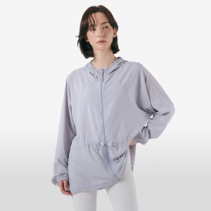 여름 여자 바람막이 롱 후드 자켓