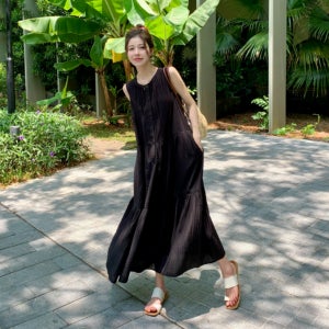 에이비씨홈원피스 여름 원피스 빅사이즈 롱 나시 휴양지원피스 바캉스룩