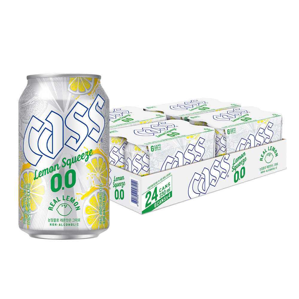 카스 제로 레몬 330ml 24캔 무알콜 맥주맛 음료