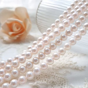 펄마켓 입문용 해수 7-7.5mm 아코야 진주 목걸이 연핑크톤