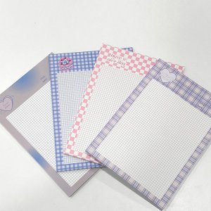 포레로 B5 체크 노트 모눈 메모 떡메 비접착 비점착 편지지