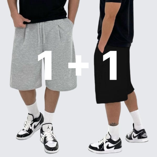 1+1 남자 버뮤다팬츠 남자 반바지 와이드 빅사이즈