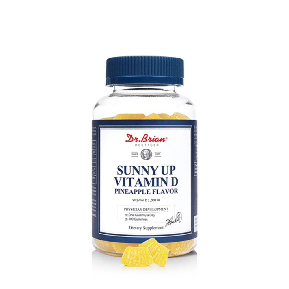 닥터브라이언 뼈 건강 관리 써니 업 <b>비타민</b>D 파인애플 플레이버 <b>구미</b>