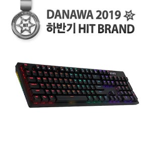 앱코 HACKER K515 축교환 측면 RGB 라이팅 이중사출 게이밍 기계식 키보드 (블랙, 청축)