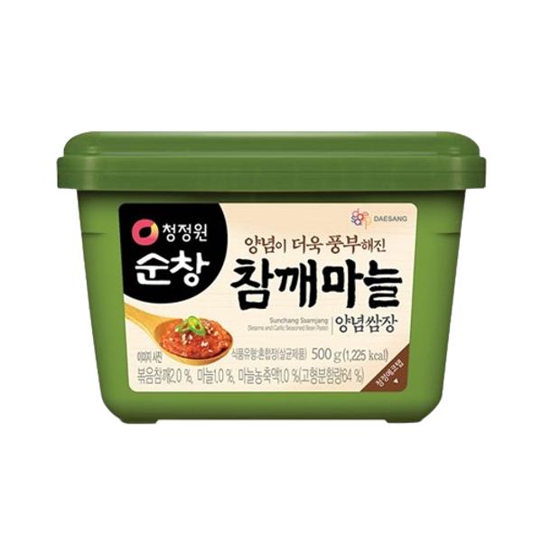 청정원 엄마손맛 자취 참깨마늘쌈장 500g 양배추 찌개 삼겹살 캠핑