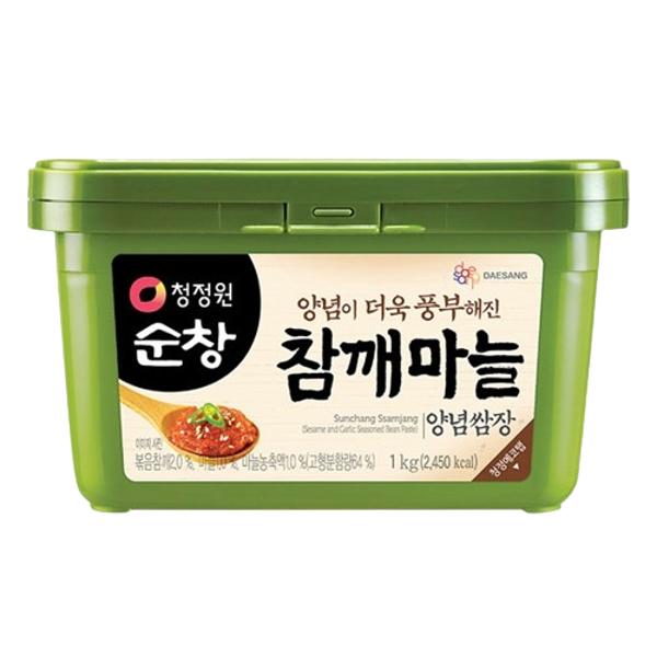 청정원 엄마손맛 자취 참깨마늘쌈장 1kg 양배추 찌개 삼겹살 캠핑