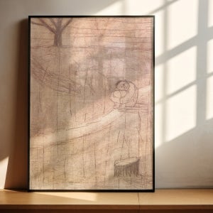 블랙 골드 화이트 그림액자 a1/50x70/a2 작가 이중섭 0032 소년