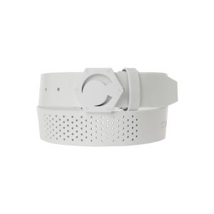[챌린저] 육각모양 아크씨 버클포인트 천연통가죽 남성벨트 화이트 CHD5MBT0194WH
