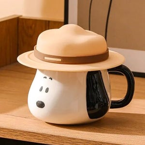 스누피 도자기 머그컵 페이스 입체컵 뚜껑컵 예쁜컵 귀여운컵 집들이 여자친구 이사선물