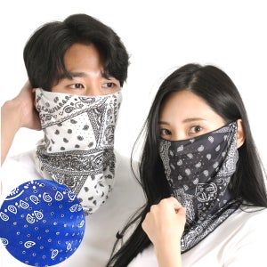 2+2 큐아워 자외선차단 골프 테니스 마스크 얼굴 햇빛가리개 운전 자전거 등산 마스크