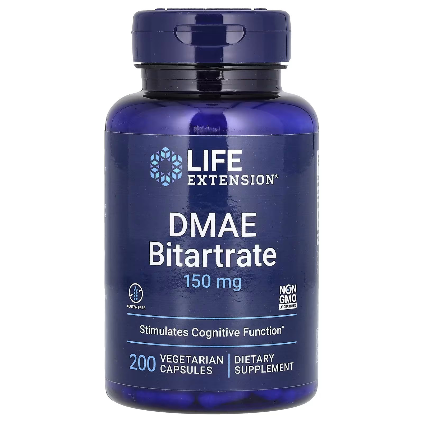 라이프 익스텐션 <b>DMAE 바이타트레이트 150mg</b> 200베지테리안 캡슐, 1개