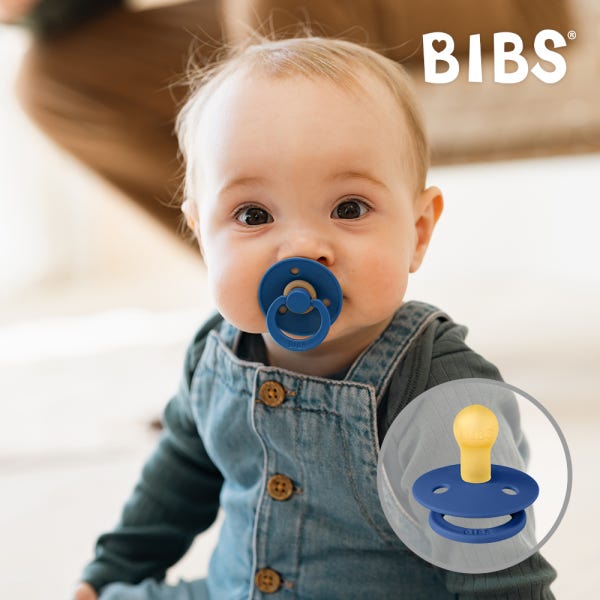MOWM BIBS 덴마크 신생아 아기 쪽쪽이 빕스 컬러 공갈젖꼭지 천연고무 콘플라워 보호캡 포함