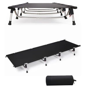 야전 침대 접이식 매트리스 초경량 캠핑 휴대용 크림색