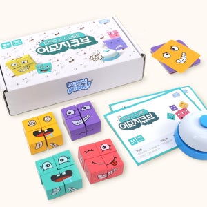 해피플레이 2인 4인 보드게임 순발력 얼굴 표정 맞추기 루빅큐브 이모지큐브