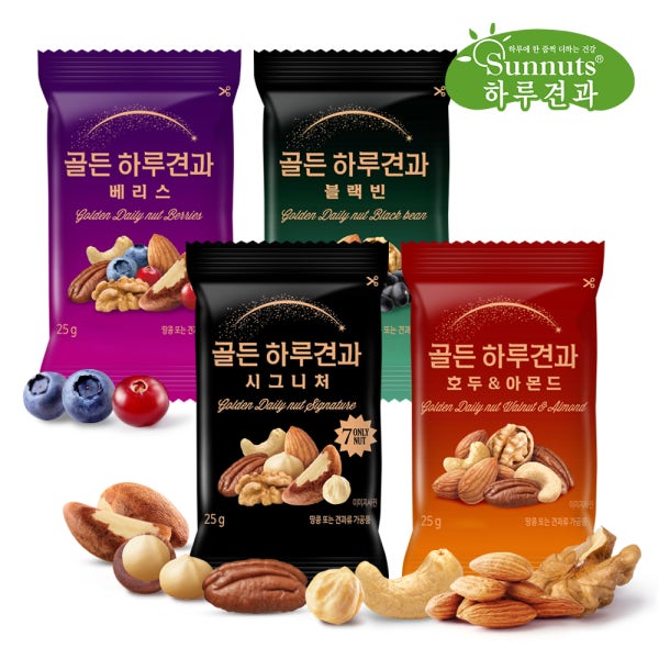[하루견과] 골든 하루견과 시그니처, 베리스, 블랙빈, 호두앤아몬드 25gx70봉 (택1)