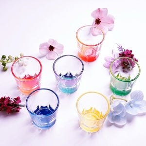 참이슬 컬러잔 소주 무지개 소주잔