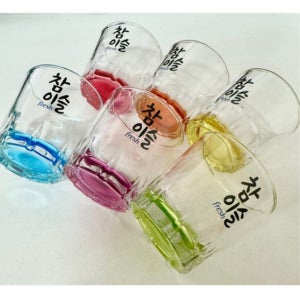 참이슬 컬러잔 소주 무지개 소주잔 6종 세트