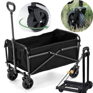 초경량 캠핑 손수레 폴딩 웨건 카트 강철 프레임 시장카트 장바구니 대형 쇼핑 핸드캐이어