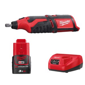 밀워키 C12 RT-301 무선 로타리툴 12V 충전 공구 배터리(3.0)1개 세트